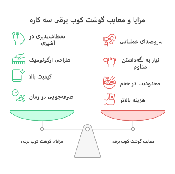 مزایای گوشت کوب برقی سه کاره چیست